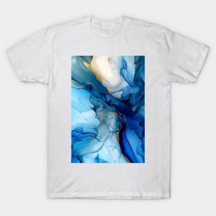 Blue Moon - Abstract Alcohol Ink Art T-Shirt